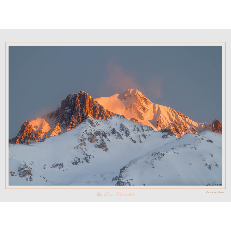 Face sud de la Dent Parrachée (La chaise du Pape)