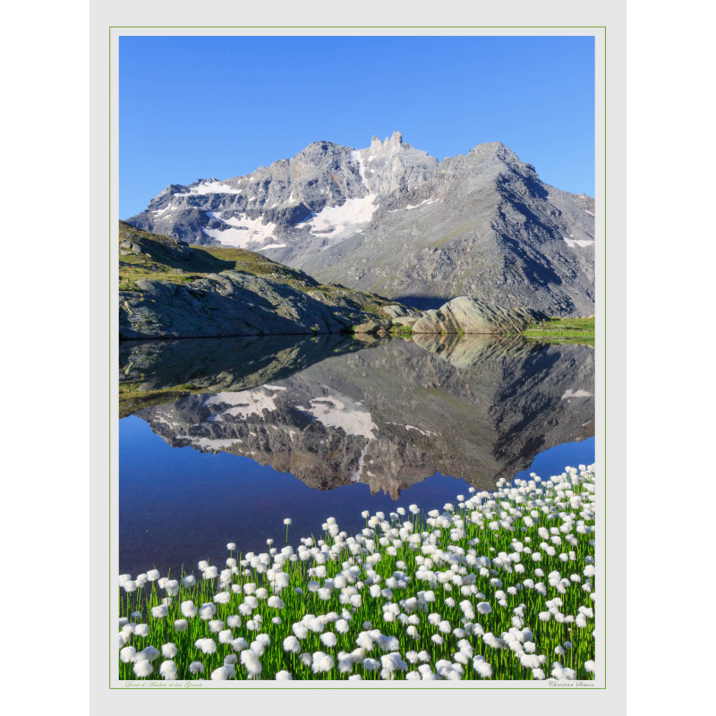 Reflet des Dents d'Ambin dans le lac Giaset