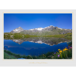 Reflet des glaciers de la Vanoise dans le lac Blanc