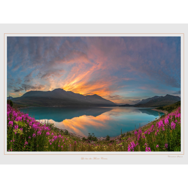 Lever de soleil sur le lac du Mont-Cenis