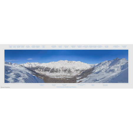 La vallée de la Maurienne vu sommet des pistes de val Cenis