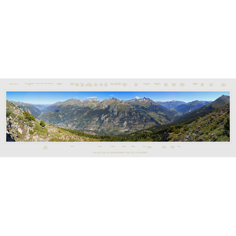La vallée de la Maurienne de Modane à Termignon depuis la Norma.
