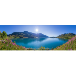 Le lac du Mont Cenis au petit matin