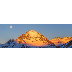 Coucher de lune sur la Dent Parrachée