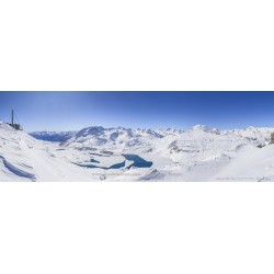 Le lac du Mont-Cenis vu de la canopée des cimes sans légendes