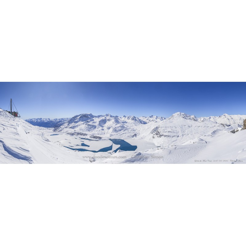 Le lac du Mont-Cenis vu de la canopée des cimes sans légendes